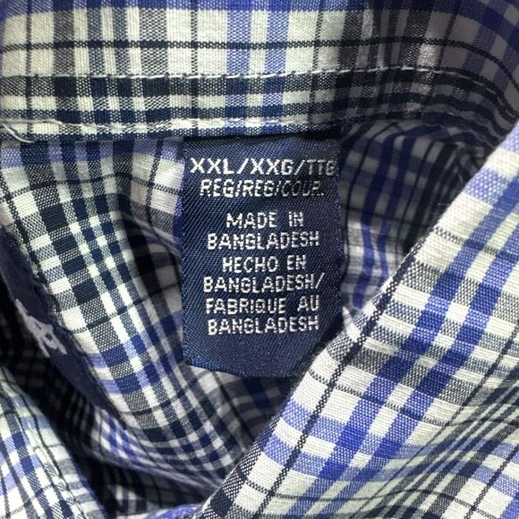 Wrangler Shirt Mens XXL Blue Plaid Pearl‎ Snap Western Cowboy Ranch Rodeo - Picture 3 of 8